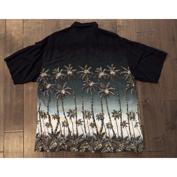 Campia Moda Size 2XL Short Sleeve‎ Floral Tree Hawaiian Mens Button Down Shirt - Picture 6 of 6